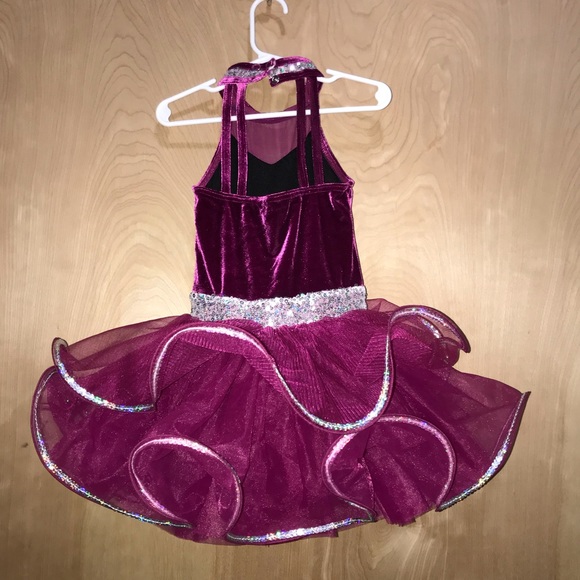 Weissman Velvet Dance Costume w/Austrian Crystals - Picture 7 of 11
